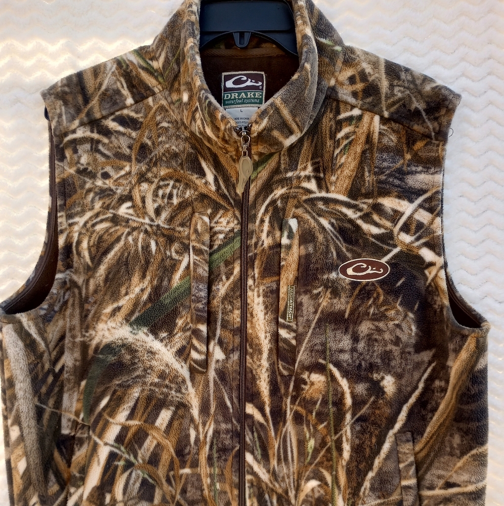 Drake waterfowl systems mens vest hunting camo camouflage large